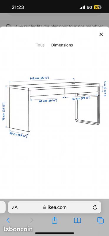Bureau ikea (image 2)