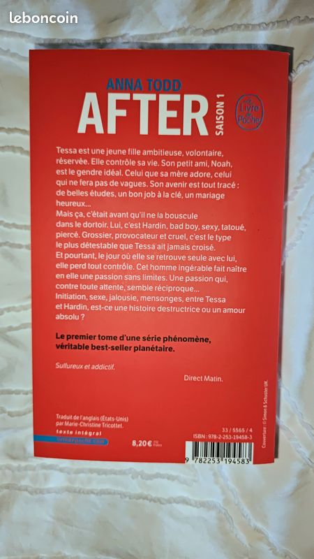 After Saison 1 – Anna Todd – Livre de poche – Jamais lu (image 2)