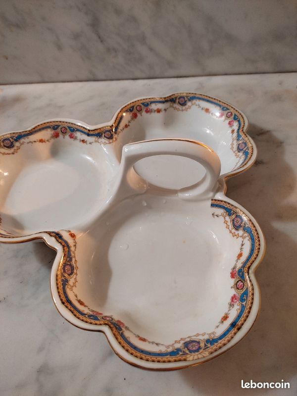 Lot 9 assiettes + plat serviteur mendiant Porcelaine fine de Tchécoslovaquie (image 8)
