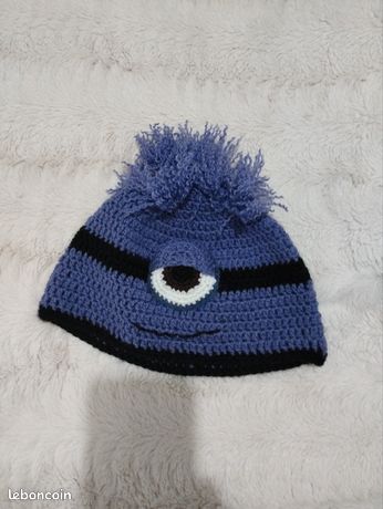 Bonnet à pompon doublé polaire bleu garçon Okaïdi & Obaïbi