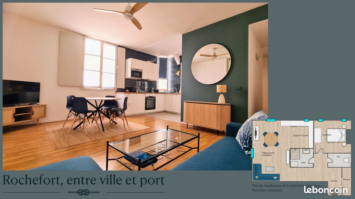 Appartement 2 pièces 49 m² · à Rochefort · 49 m² · 730 €/mois