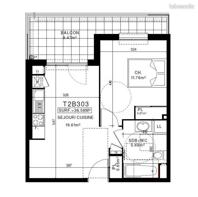 Appartement a louer clermont-ferrand - 2 pièce(s) - 38 m2 - Surfyn