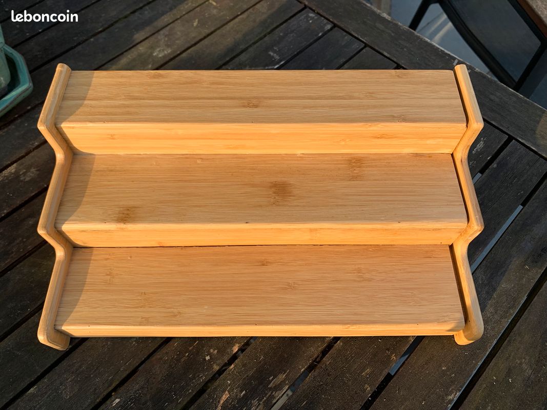 Lustiger Chef Étagère à épices en Bambou Extensible pour Cuisine (image 2)