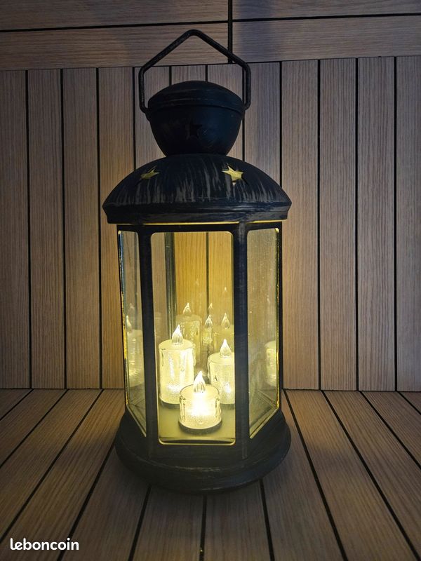 Lanterne Décorative LED Transportable 38 Cm - ITEM INTERNATIONAL - Neuf