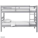Lit superposé gris + 2 matelas neufs (image 1)