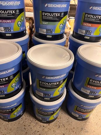 Peinture Seigneurie Evolutex Satinée Bleue – Plusieurs Quantités Disponibles (neuve)