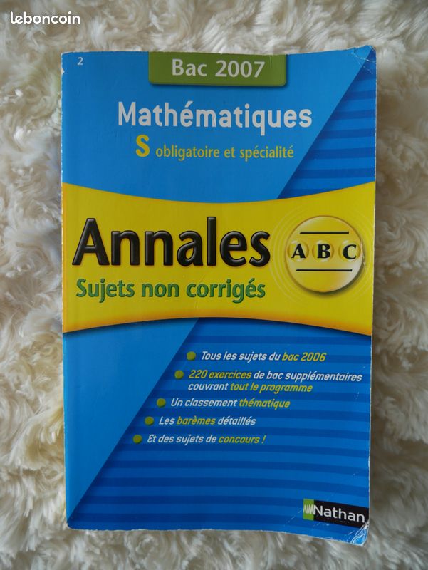 Lot 4 Annales Bac Scientifique - Maths Physique Chimie (image 9)