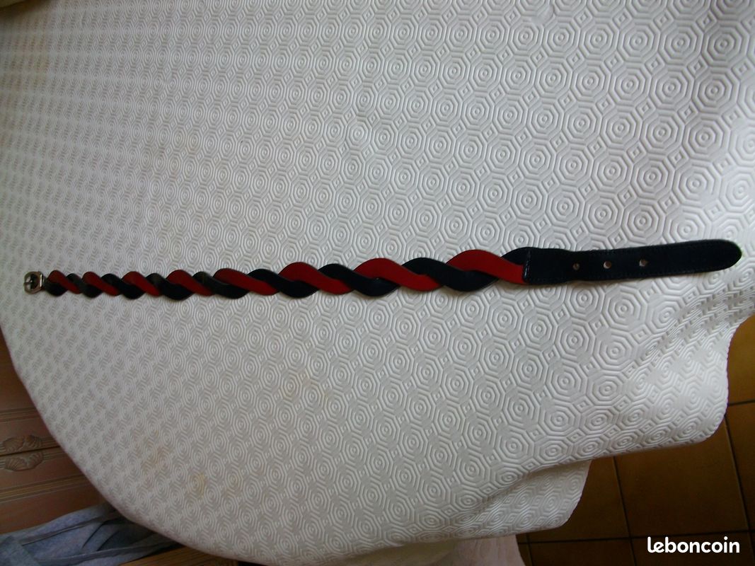 Ceinture femme marine et rouge (image 2)