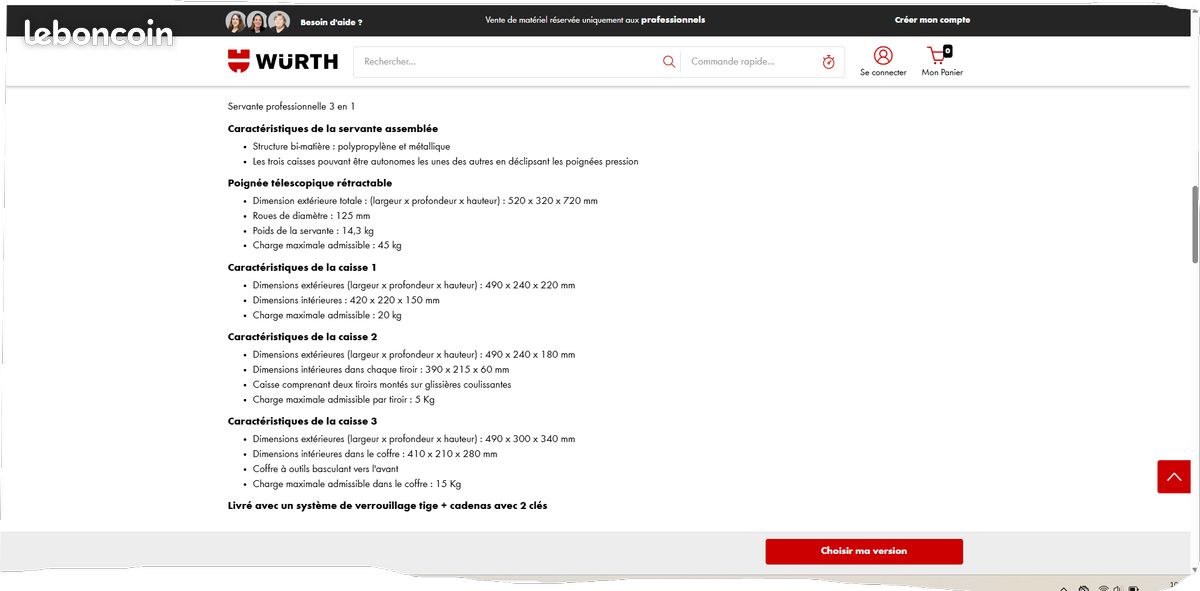 Servante d'atelier pro WURTH (image 6)