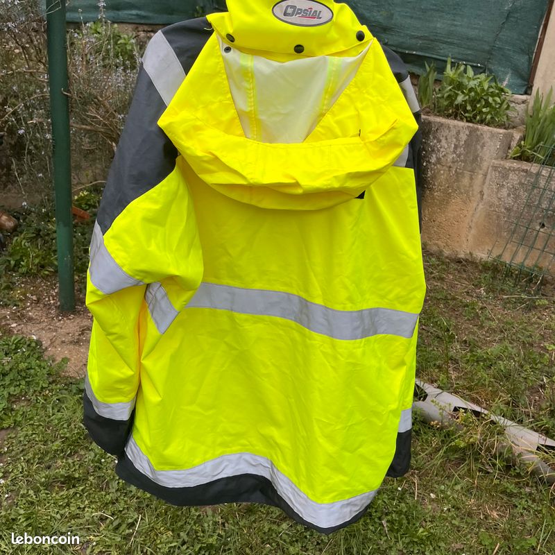 Veste longue haute visibilité jaune fluo et gris XL (image 2)