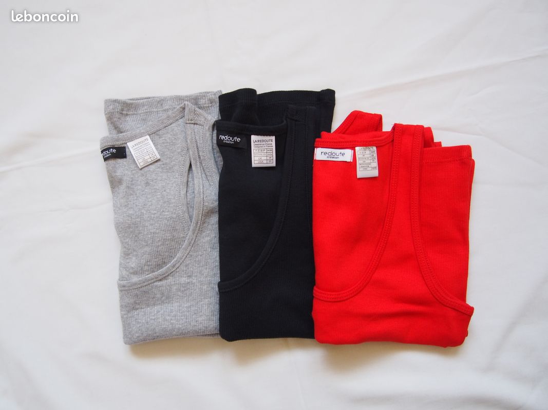 Robe moulante maille fine côtelée rouge (image 4)