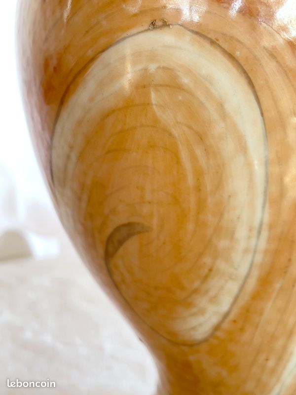 Grand double vase joint en porcelaine chinoise en style faux-bois circa 1910 (image 10)