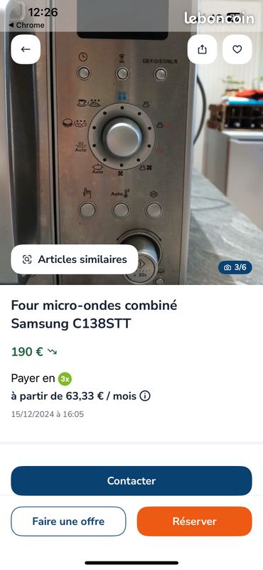 à saisir micro onde Samsung (image 3)