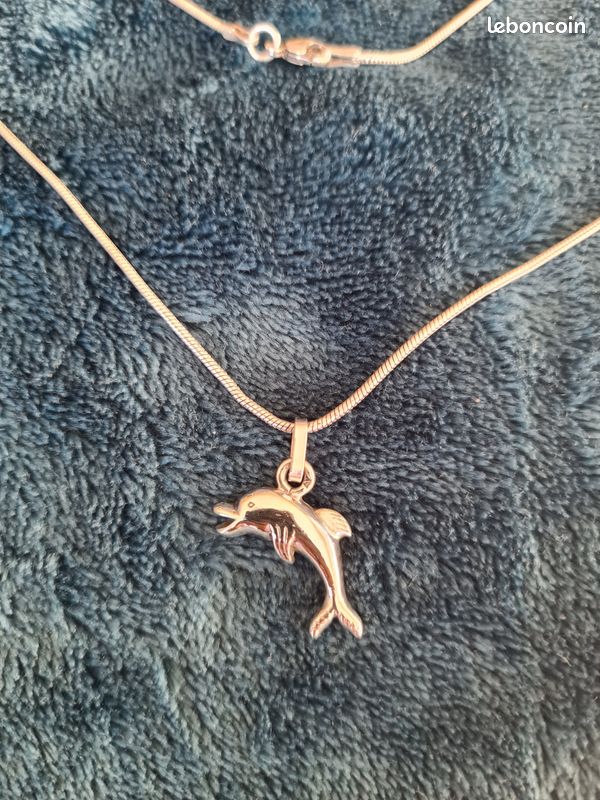 Collier Avec Pendentif En Argent Sterling - Longueur 41-45 Cm - Occasion