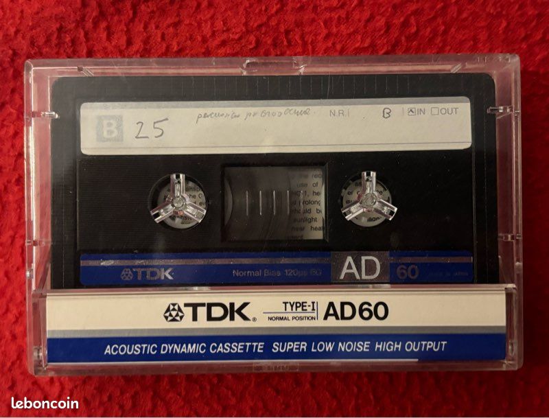 Lot De 3 Cassettes Audio TDK K7 60 Minutes, Neuves Sous Blister