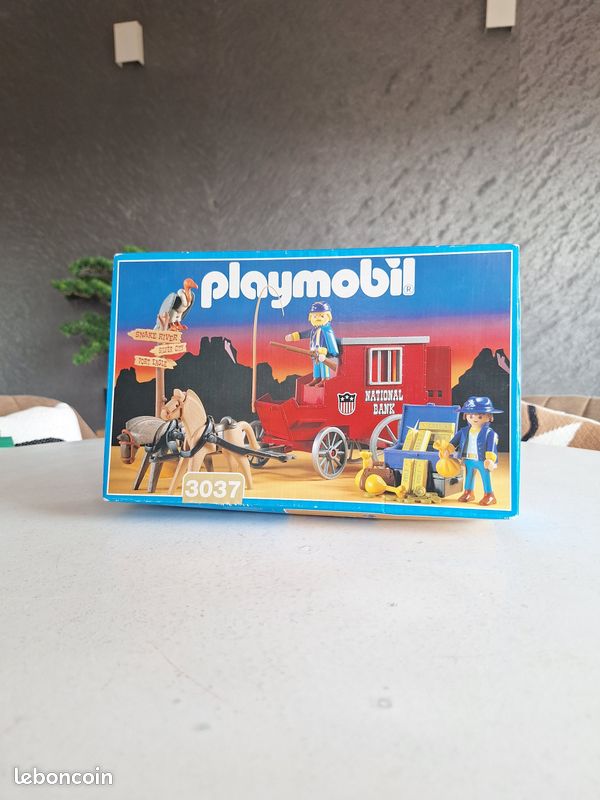 Playmobil 3037 Fourgon Blindé Western – National Bank – Complet Vintage