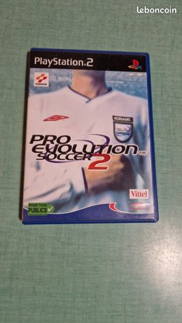 Jeu Pro Evolution Soccer 2 (PES 2) Complet Pour PlayStation 2 - Version Française, En Très Bon état