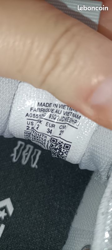 Converse all star basket argentée fille 34 neuve (image 12)