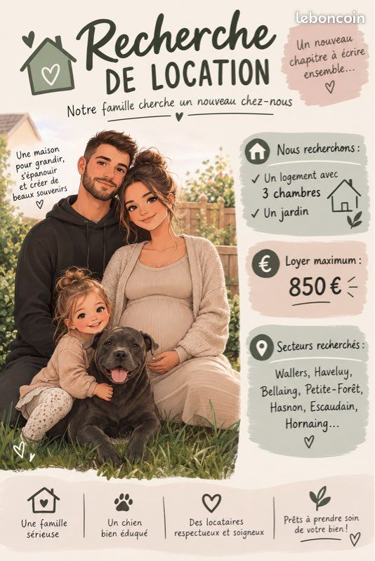 Maison 4 pièces 95 m² · à Wallers · 95 m² · 850 €/mois