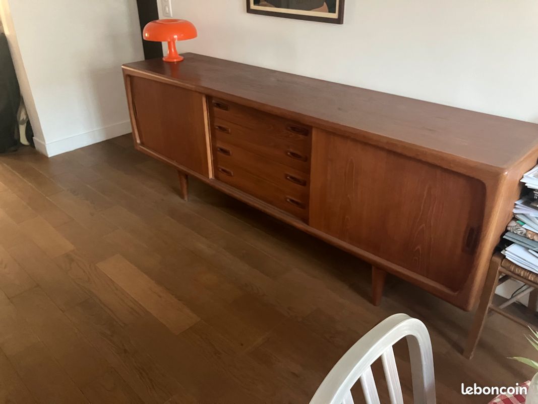 Enfilade danoise vintage en teck Hensen signée (image 6)