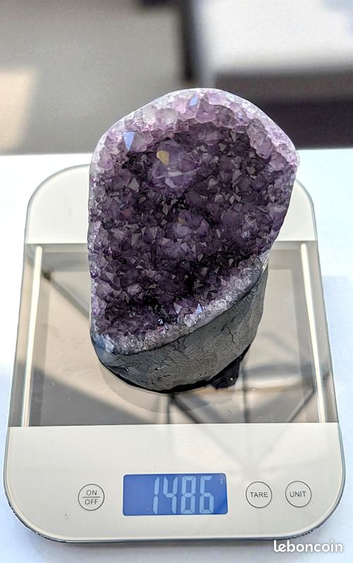 790g, pierre Agate brute polie - Géode de pierre naturelle (image 13)