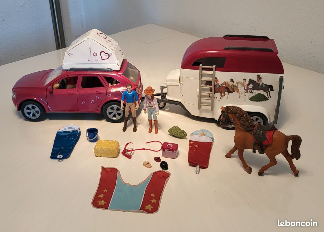Voiture avec Van pour cheval Schleich 42535 – COMPLET avec Boîte et notice (image 2)