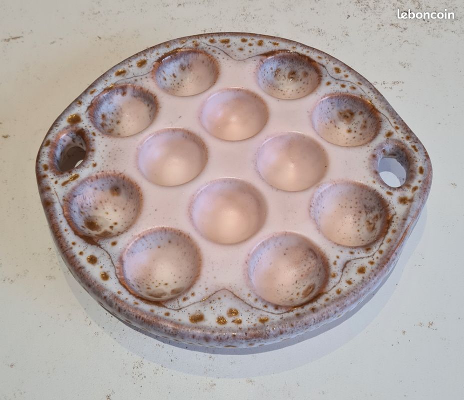 4 assiettes à escargot Jean Austruy Vallauris céramique (image 4)