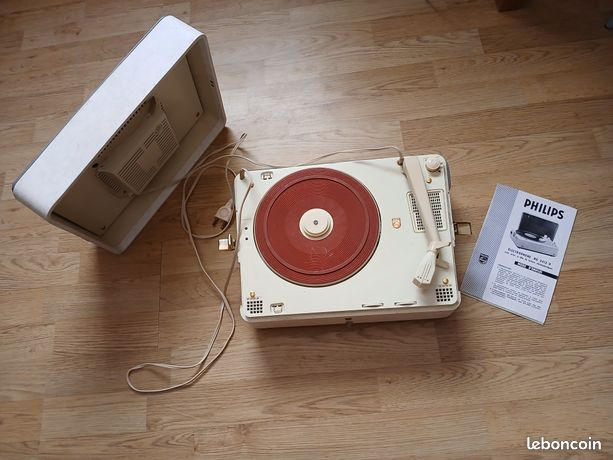 Ancien tourne disque platine vinyle vintage Philips 614 - Photo, audio & vidéo