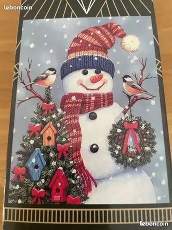 ABEUTY Kit De Peinture Diamant 5D Avec Strass De Noël, Bonhomme De Neige, Couple, Oiseau, Neige, Animal, Peinture Avec Strass (oiseau