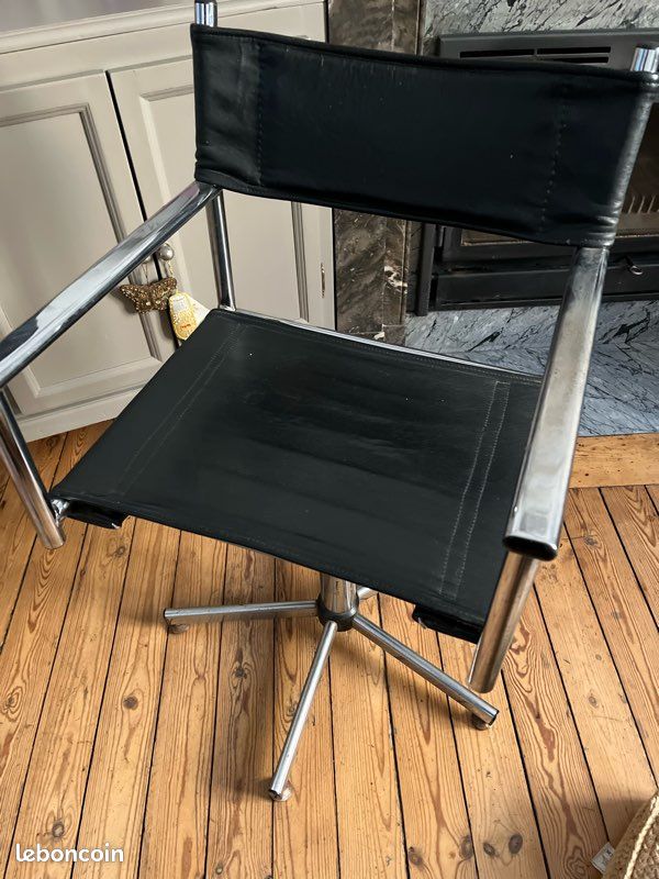 Magnifique fauteuil rétro cuir/acier (image 3)