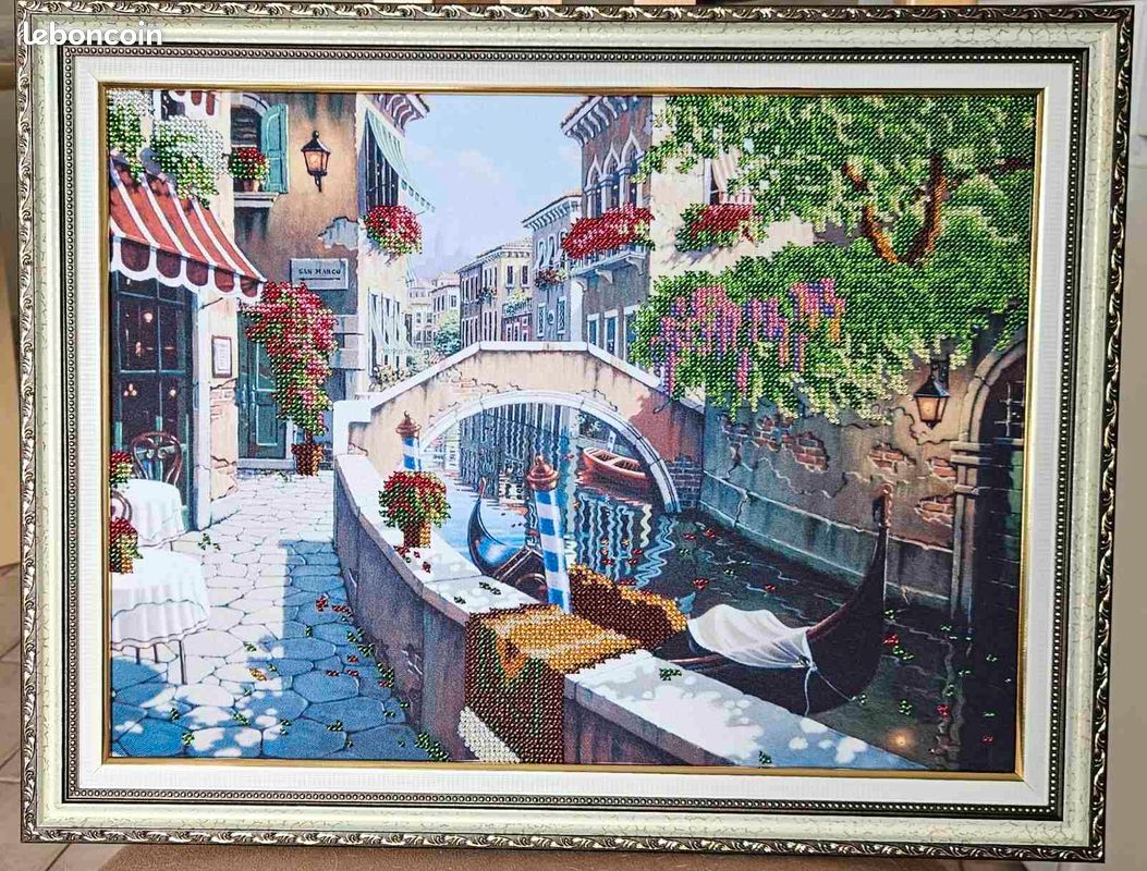 Tableau Sur Toile 50x70cm - Venise, Pont Et Eau, Impression Paysage Italie