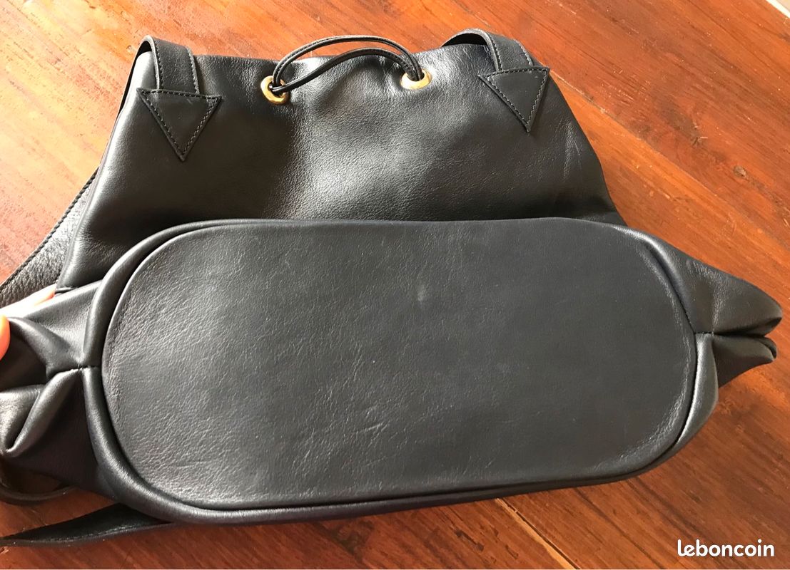 Beau sac à main cuir marine (image 7)