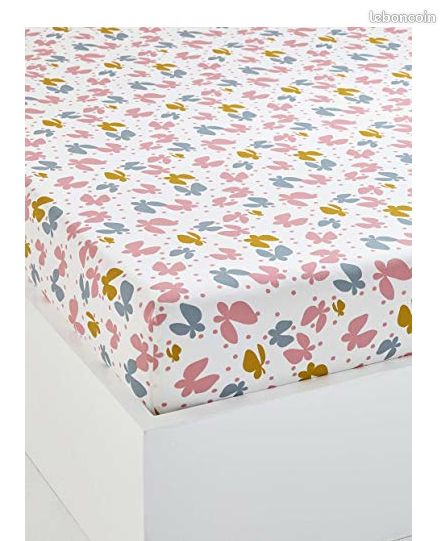 Drap housse fille Vertbaudet 90 x 190 (image 1)