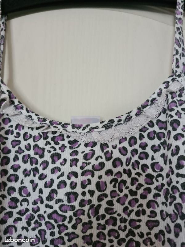 Débardeur panthère ton violet taille 42 (image 2)