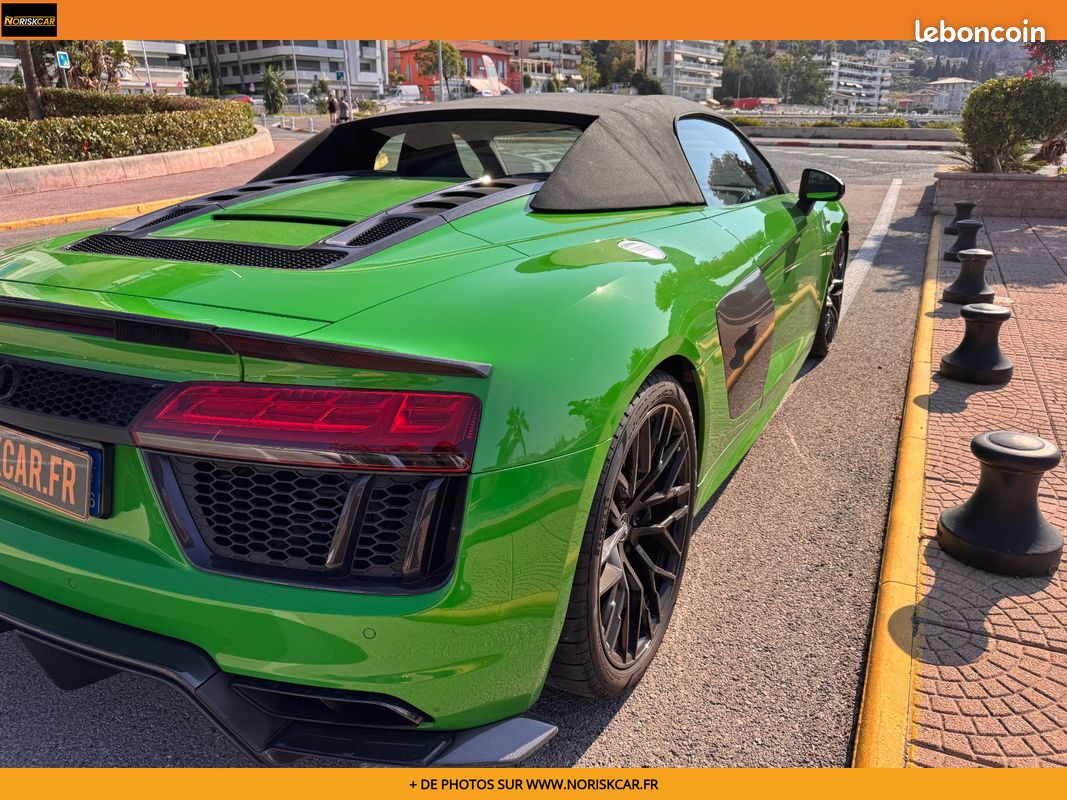 AUDI R8 SPYDER V10 Plus 5.2 FSI 610 S tronic 7 Quattro - Bang Olufsen - Ceramiques - Vert Java - Carbone - Audi ex (image 16)