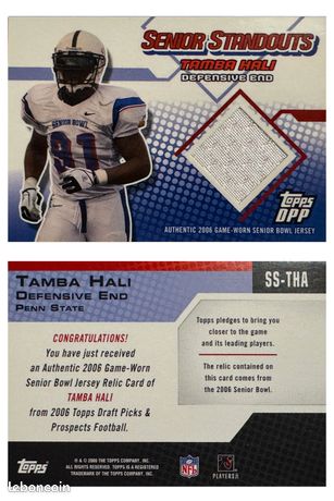 Tamba Hali rookie jersey senior bowl Collection