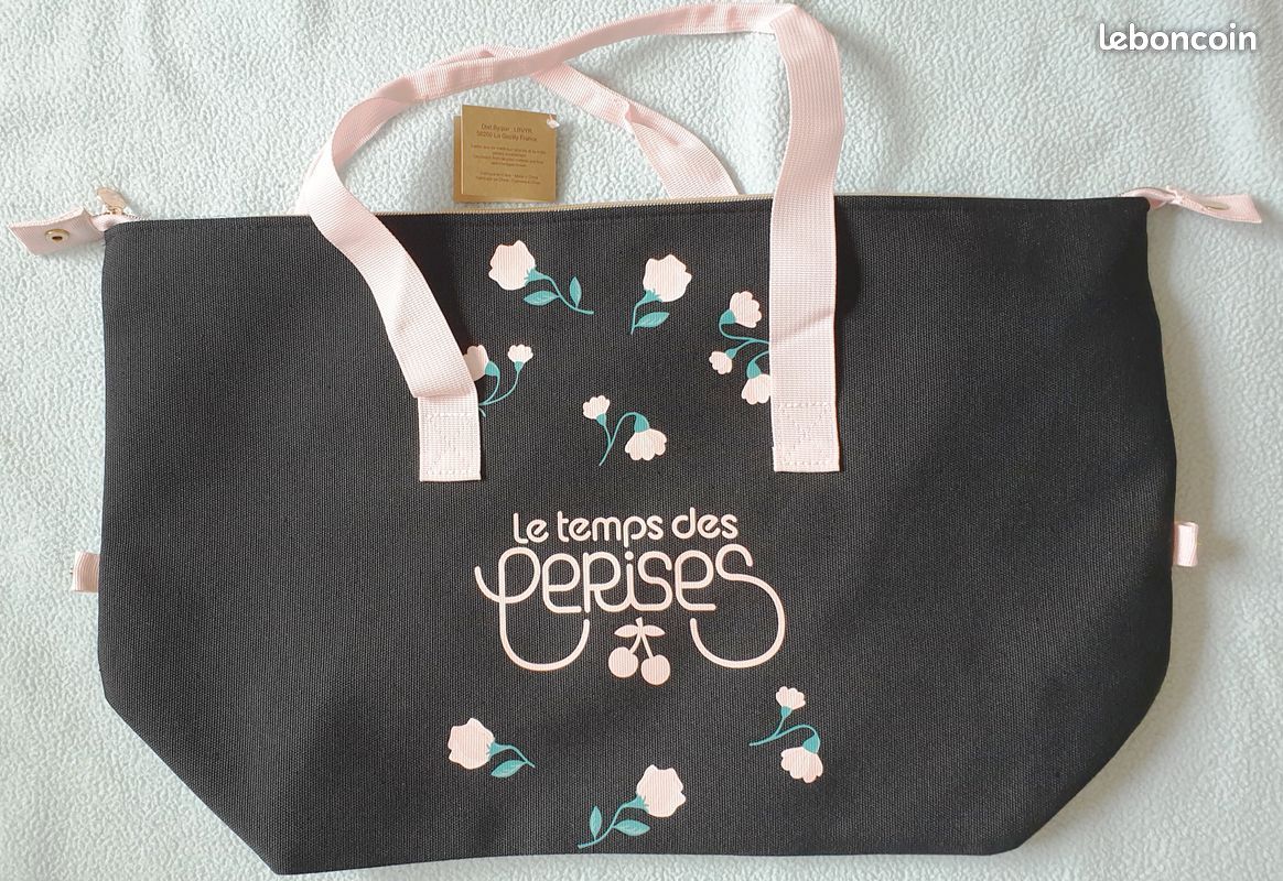 Neuf sac week-end noir/rose LE TEMPS DES CERISES Accessoires