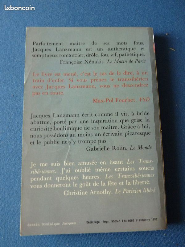 Livre Les Transsibériennes Jacques Lanzmann (image 2)