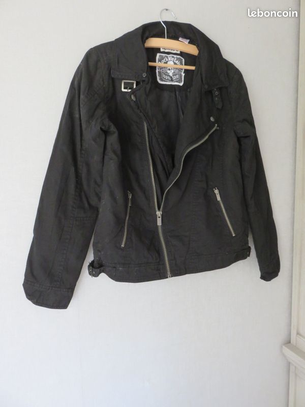Blouson noir col amovible La redoute Taille 14 ans Vêtements