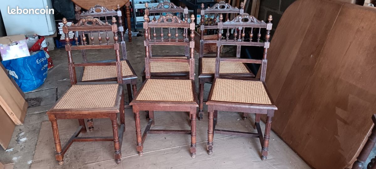 Table ancienne et 6 chaises (image 2)