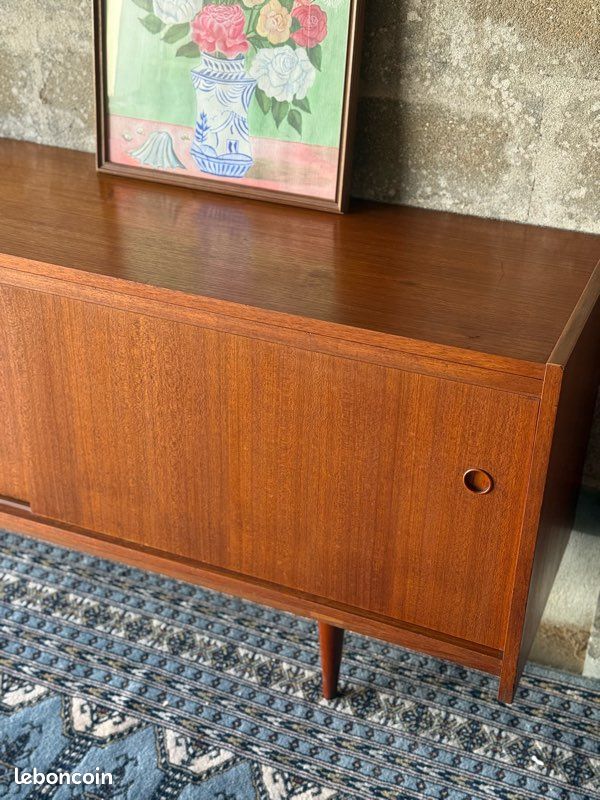 Enfilade scandinave vintage en teck, fabrication Allemande, 1960 (image 4)