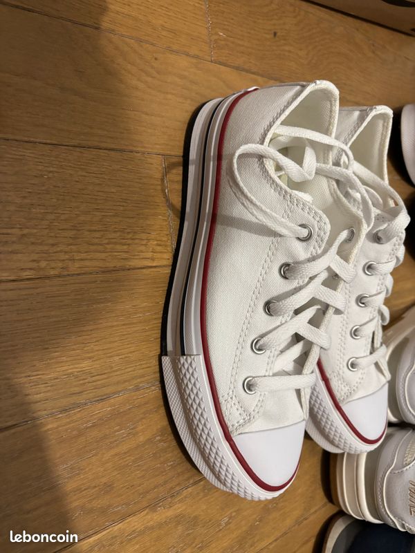 Converse Plateforme Converse Blanche Basse Taille 36 Converse