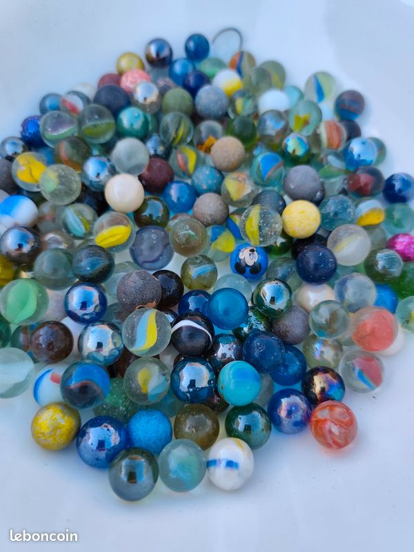 Gros Lot 7 Kilos De Billes Multicolores - Pour Enfants, Collection