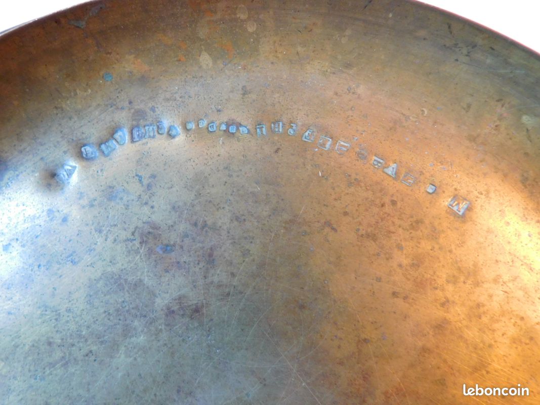 Paire d ancien plateaux laiton pour balance roberval (image 5)