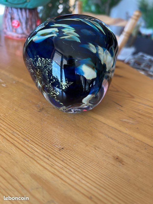 Flacon de parfum ou vase en verre de Murano superbe dans sa couleur exceptionnel magnifique et très rare (image 4)