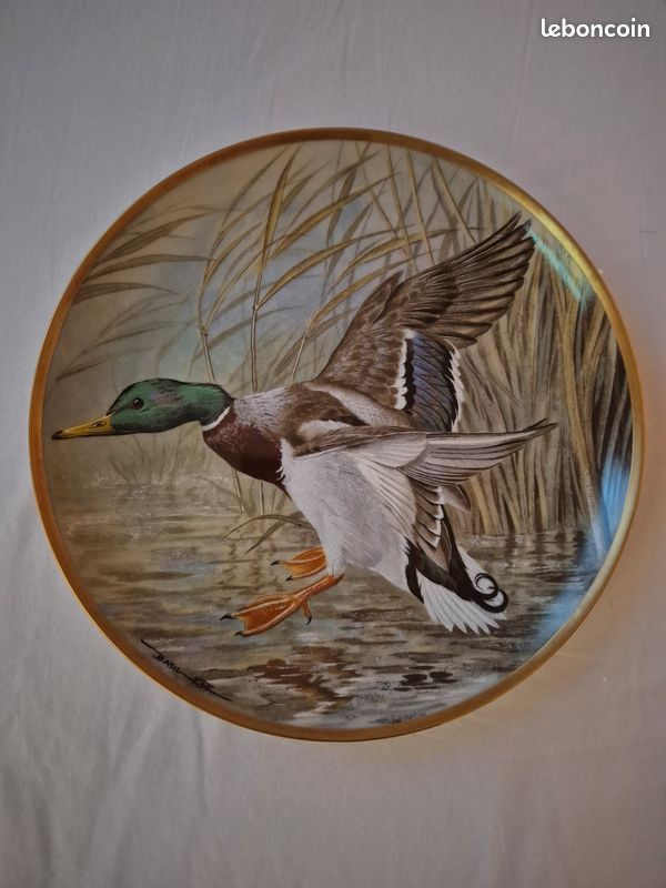 17 assiettes en porcelaine de Limoges : collection neuves "Water birds of the world" (image 1)