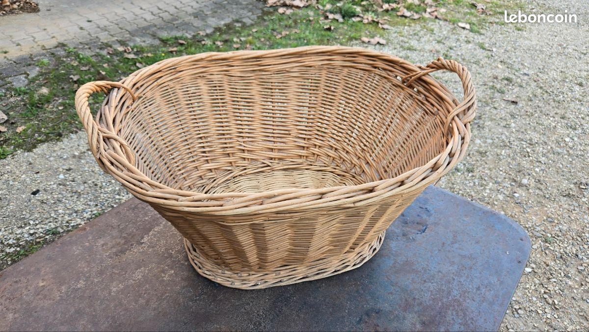 Panier ancien en osier | Coucou Retro