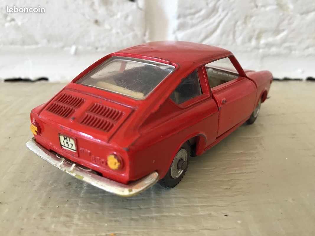 Vintage jouet Mercury 1/43 Fiat 124 coupé sport Acropole Ref 302 bleu vif boite,no politoys mebetoys - Collection