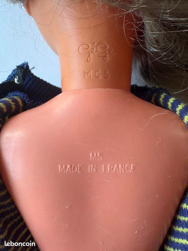 Poupée Gégé made in France 45 cm années 60 salopette cousue