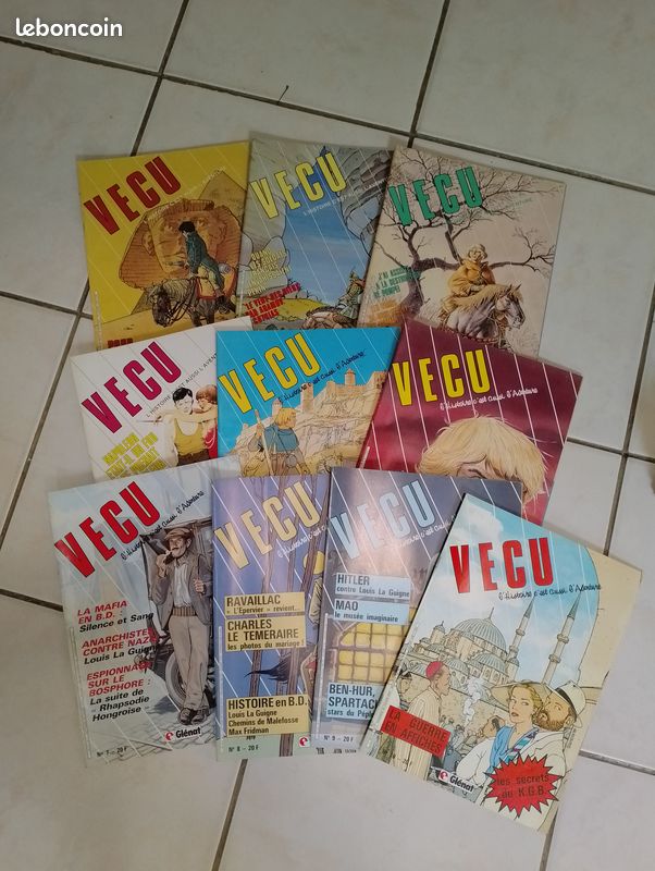Collection de 49 magazines BD VECU, L’histoire c’est aussi L’aventure - Années 80 (image 1)